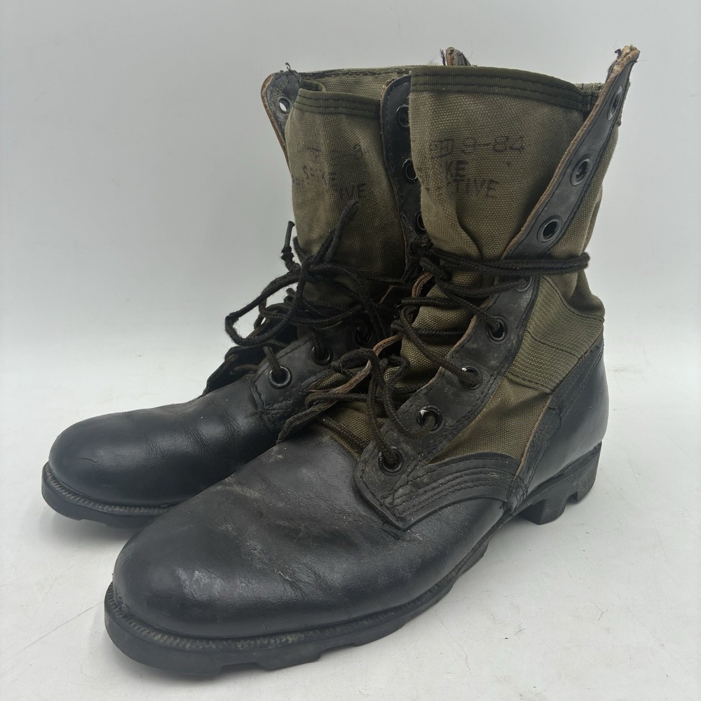 Vintage 80s RO Search Jungle Military Combat Boots Spike Protective Mens Size 6R